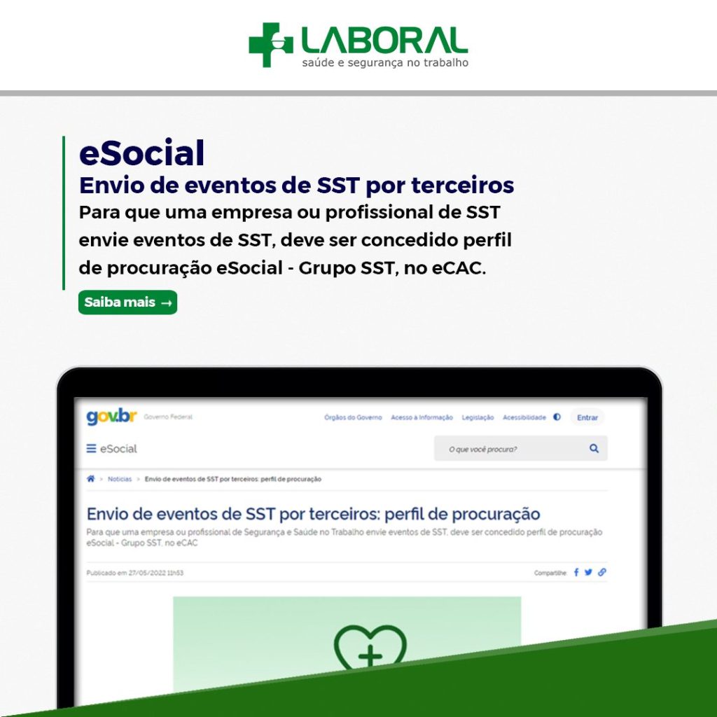 eSocial – Envio de eventos de SST por terceiro perfil de procuração