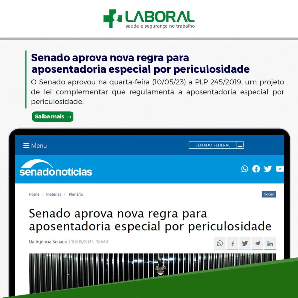Senado aprova nova regra para aposentadoria especial por periculosidade