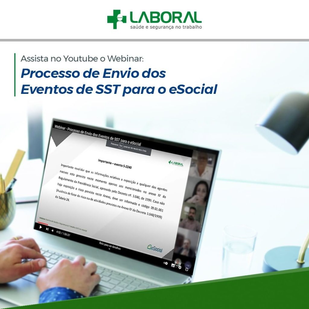 Webinar – eSocial: Processo de Envio dos Eventos de SST para o eSocial