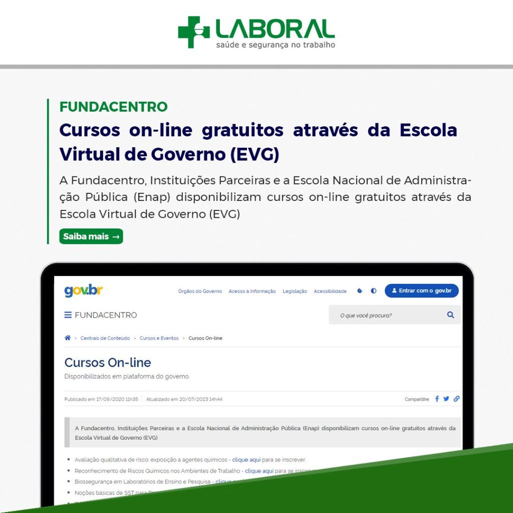 Cursos on-line gratuitos através da Escola Virtual de Governo (EVG)