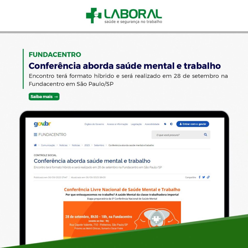 Conferência aborda saúde mental e trabalho