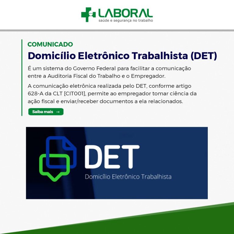 DET – Domicílio Eletrônico Trabalhista